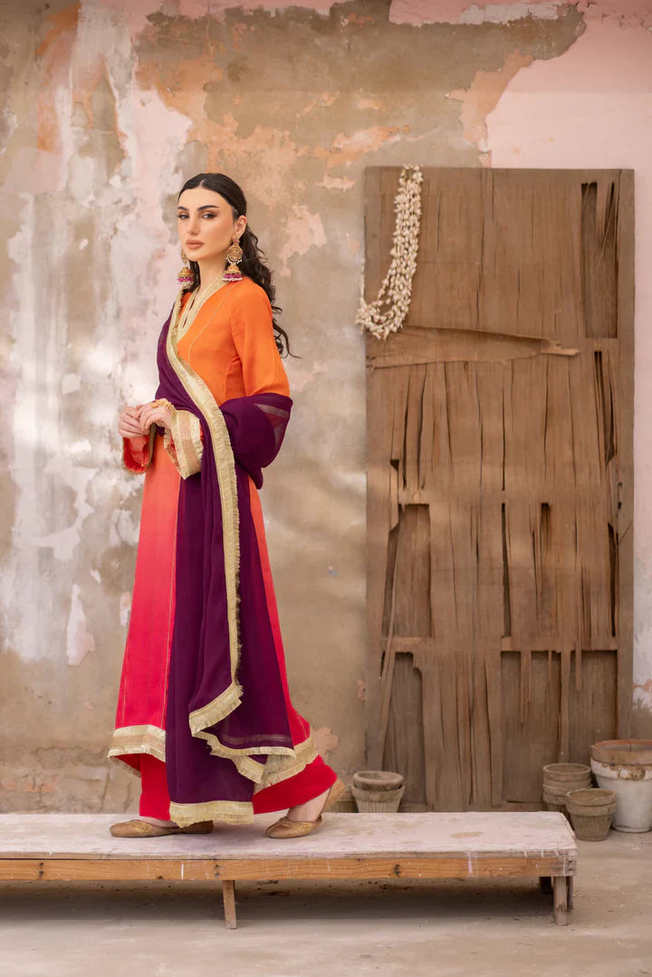 3-Piece Manizeh Cotton Silk & Chiffon Set
