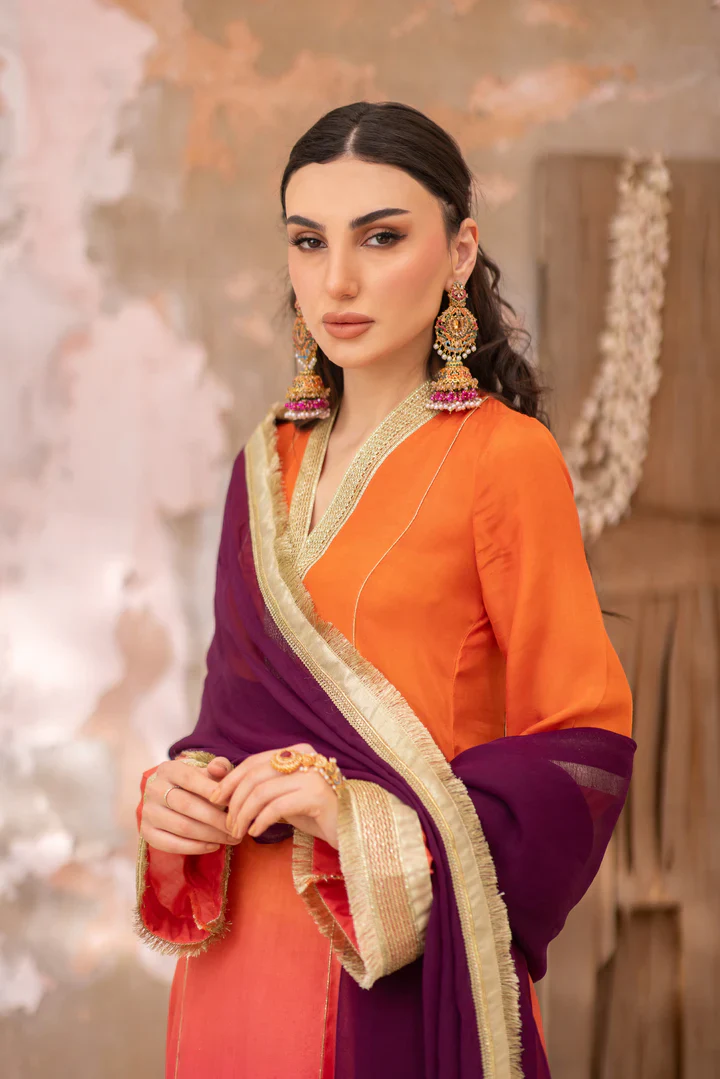3-Piece Manizeh Cotton Silk & Chiffon Set