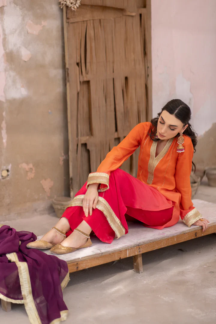 3-Piece Manizeh Cotton Silk & Chiffon Set