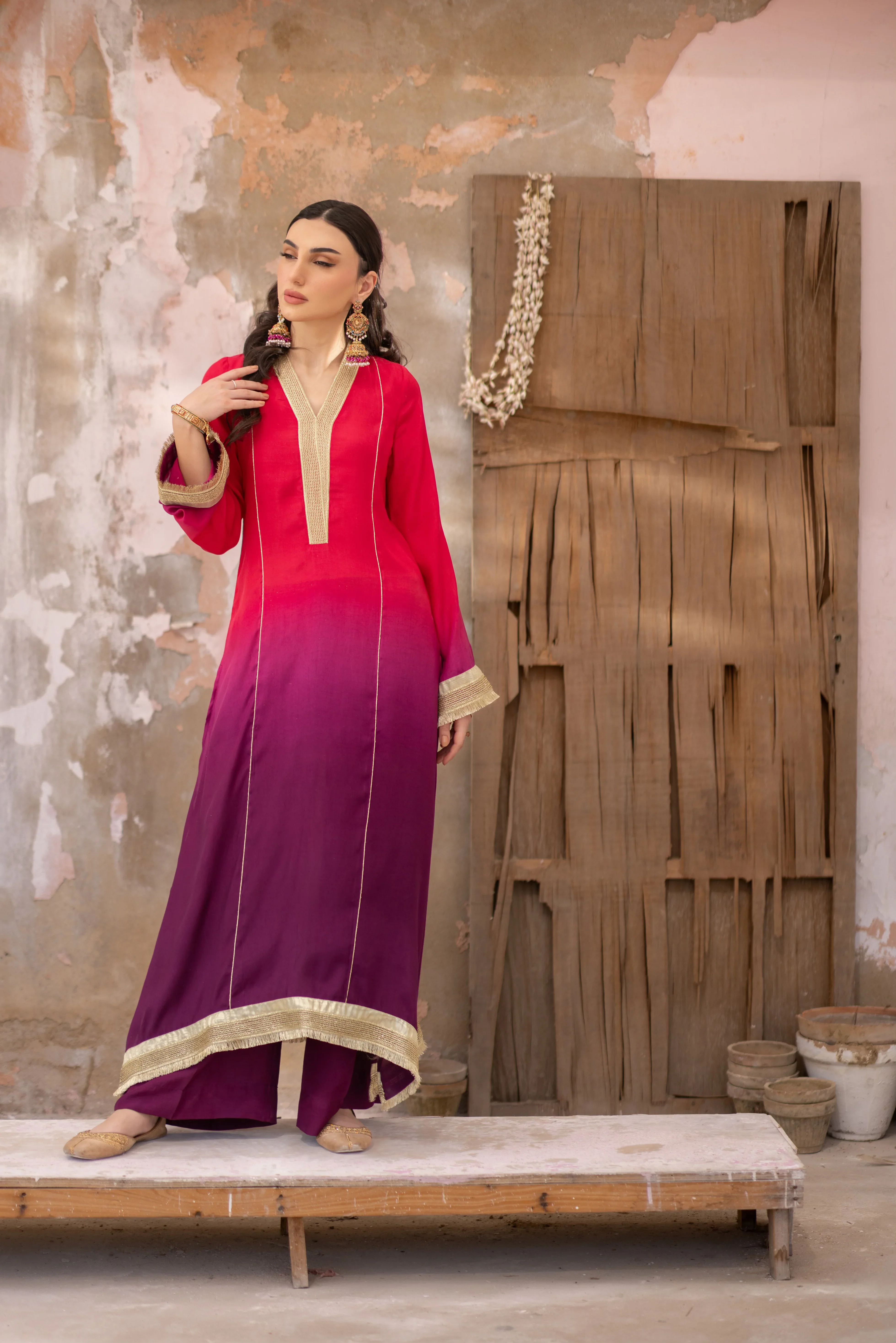 3-Piece The Alizeh Hot Pink Set