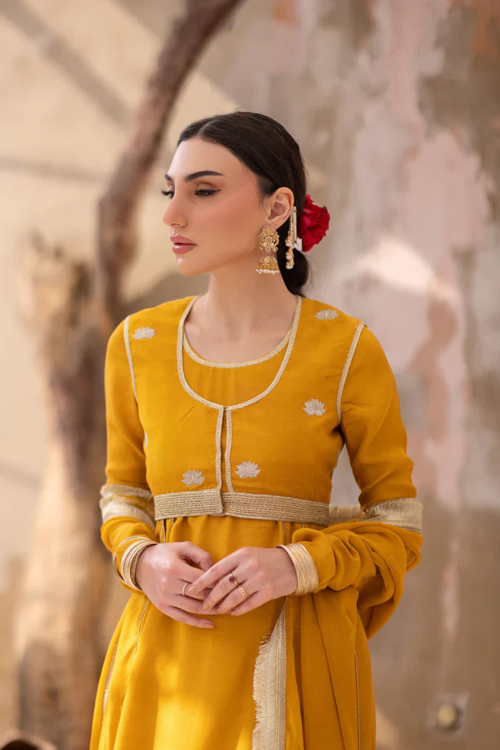4-Piece Anarkali The Sona Yellow Gold Set